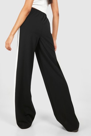 Broek Wide Legs Hoge Taille - Zwart