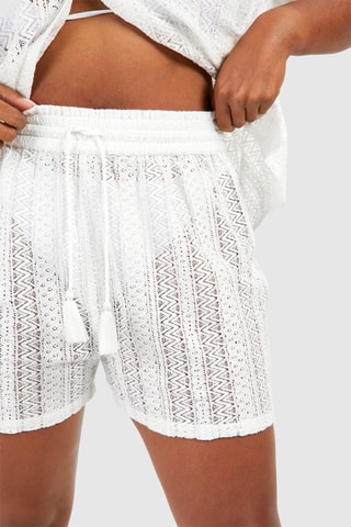 Strandshort Hoge Taille - Ecru