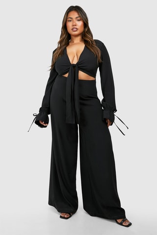 Geknoopte Jumpsuit - Zwart