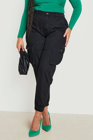 Cargojeans Hoge Taille - Zwart