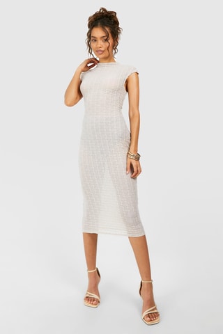 Nauwaansluitende Jurk - Ivoorkleurig