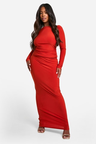 Geknoopte Top en Lange Rok - Steenrood