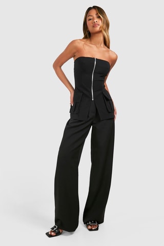 Strapless Top - Zwart