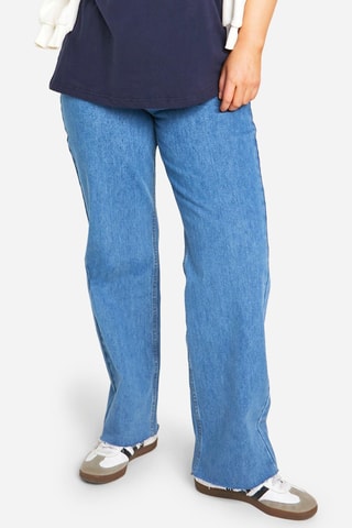 Jeans Hoge Taille Straight Cut - Lichtblauw