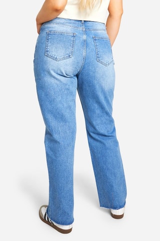 Jeans Hoge Taille Straight Cut - Lichtblauw