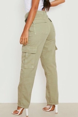 Cargojeans Hoge Taille - Kaki