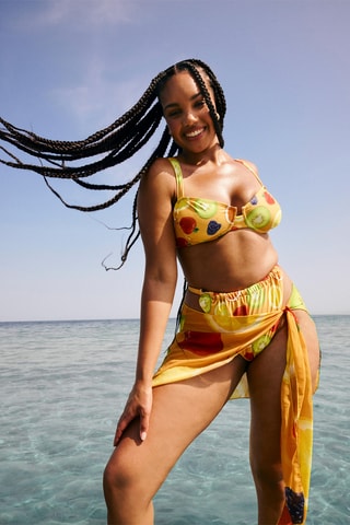 Bikinibroekje Hoge Taille - Oranje