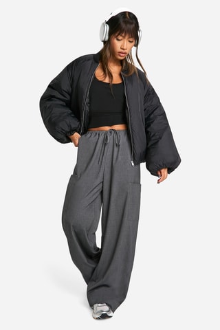 Gewatteerde Jas - Zwart