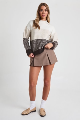 Trui - Wit en Donkerbruin