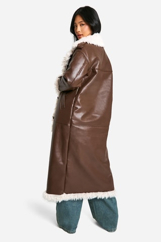 Jas - Donkerbruin en Wit