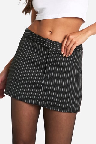 Minirok - Antraciet en Wit