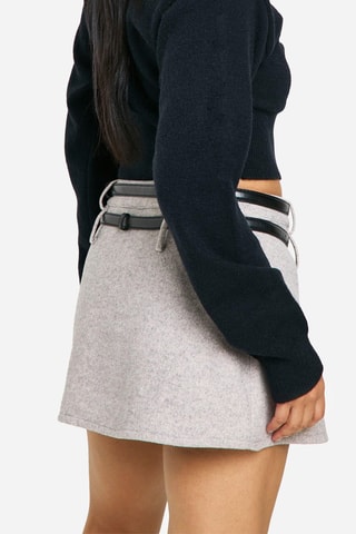 Minirok - Gemêleerd Grijs