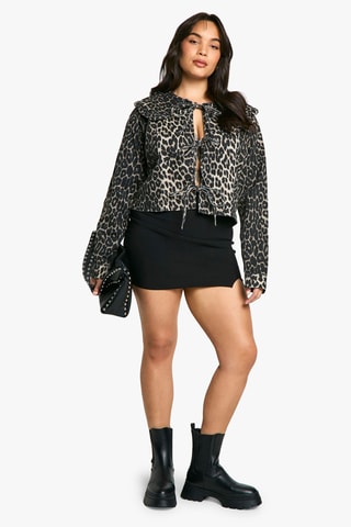 Spijkerjasje - Zwart en Beige