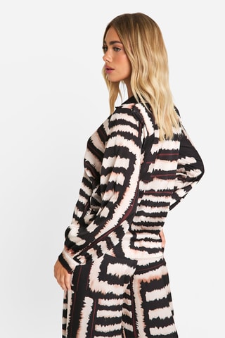 Blouse - Zwart en Beige