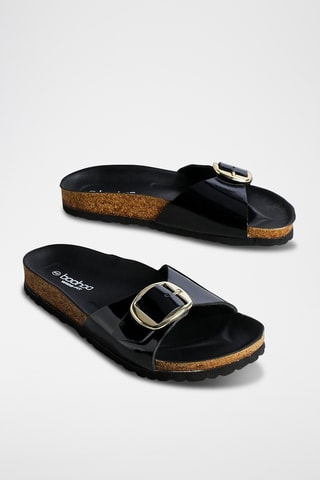 Gelakte muiltjes - Zwart