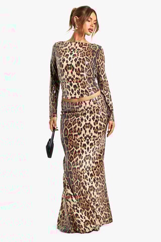 Top met Pailletten - Bruin en Beige