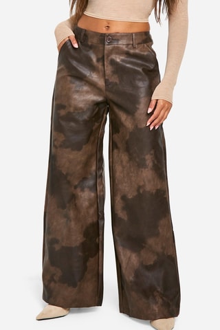 Broek Wide Legs - Bruin