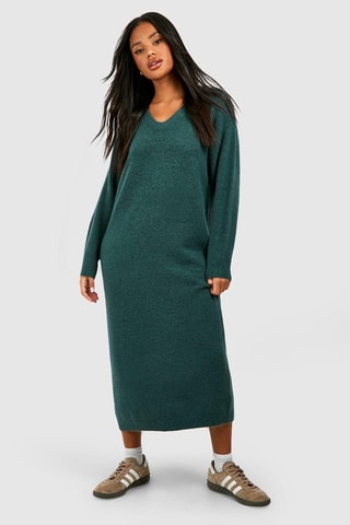 Trui-jurk - Flessengroen