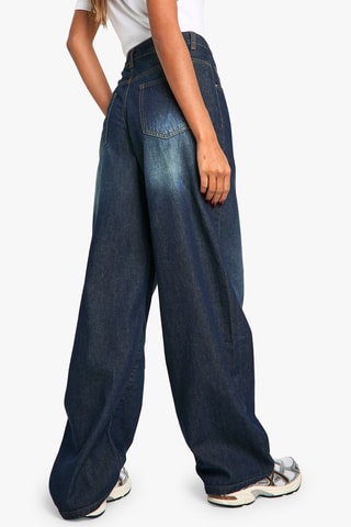 Jeans Boyfriend Hoge Taille - Marineblauw