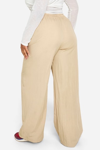 Broek Wide Legs Hoge Taille - Beige