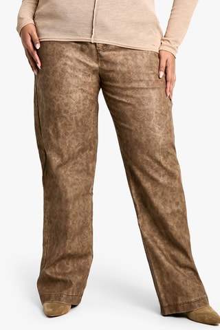 Broek Wide Legs - Gemêleerd Bruin