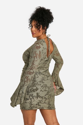 Nauwaansluitende Jurk - Kaki