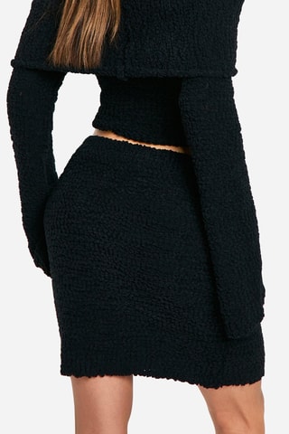 Rechte Rok Hoge Taille - Zwart