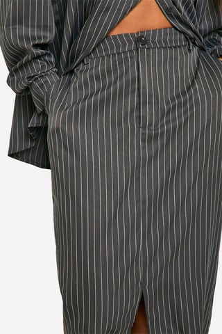 Lange Rok Hoge Taille - Donkergrijs