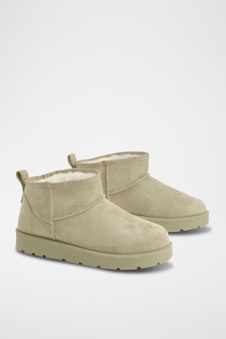 Gevoerde Enkellaarzen - Zeegroen