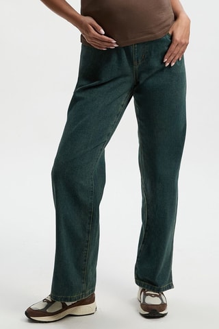 Zwangerschapsjeans Wide Legs - Blauw