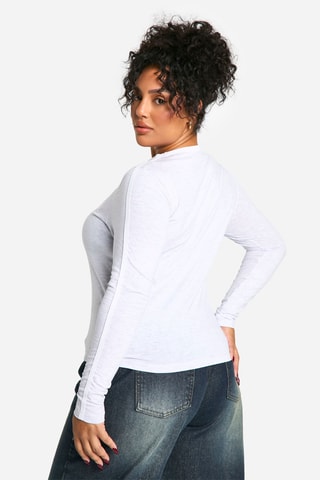 T-shirt - Gemêleerd Lichtgrijs