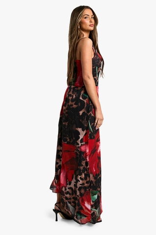 Asymmetrische jurk - Rood