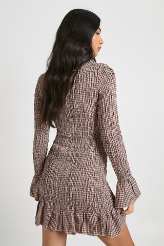 Nauwaansluitende Jurk - Bruin