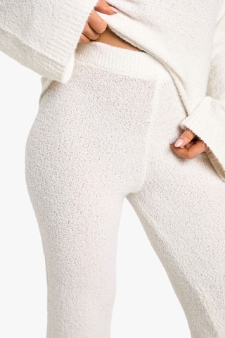 Broek Wide Legs Hoge Taille - Ecru