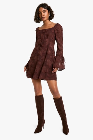 Rechte Jurk - Donkerbruin