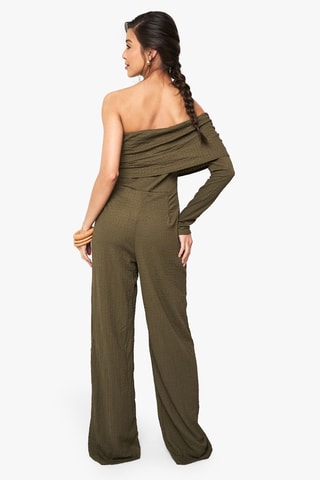 Asymmetrische Jumpsuit - Kaki