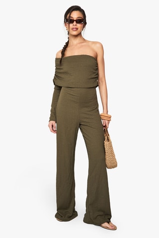 Asymmetrische Jumpsuit - Kaki