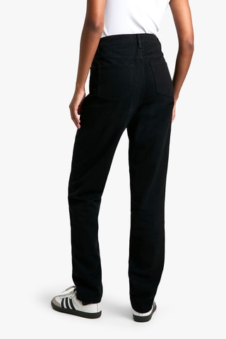 Jeans Hoge Taille Straight Cut - Zwart