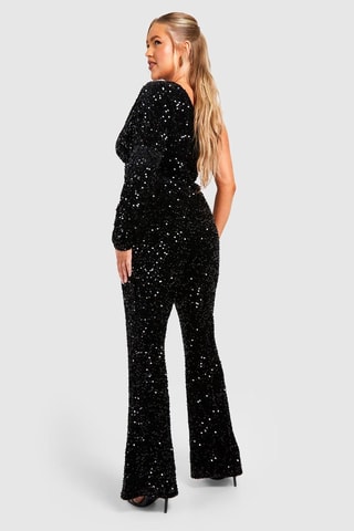 Asymmetrische Jumpsuit - Zwart