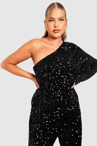 Asymmetrische Jumpsuit - Zwart