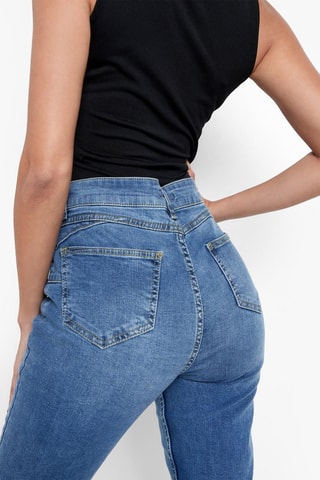 Jeans Skinny Hoge Taille - Blauw