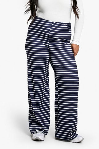 Broek Wide Legs - Marineblauw