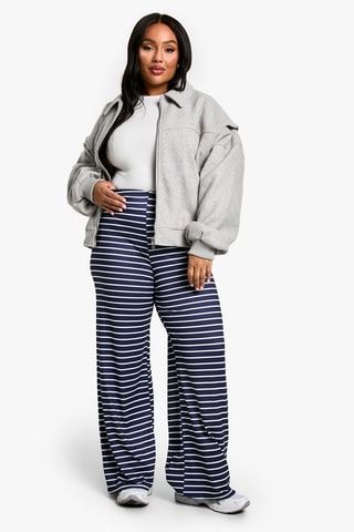 Broek Wide Legs - Marineblauw