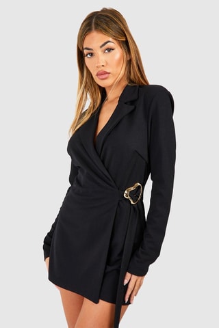 Playsuit met Wikkeleffect - Zwart