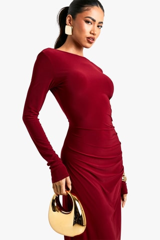 Lange Jurk - Bordeauxrood