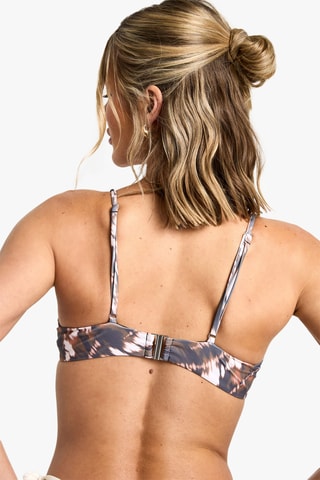 Bikinitop Tie and Dye - Donkergrijs en Ecru