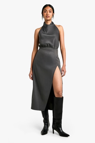 Midi-jurk - Antraciet