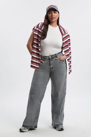 Jeans Boyfriend Hoge Taille - Grijs