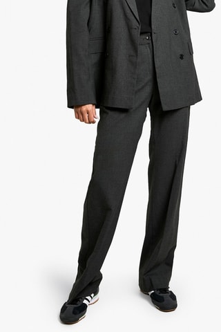 Broek Straight Hoge Taille - Antraciet