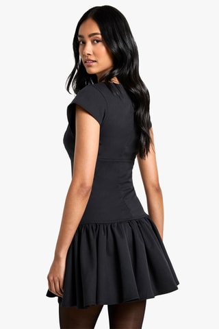 Jurk met lage taille - Zwart